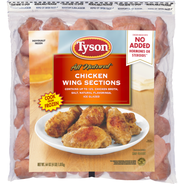 Frozen Appetizers & Sides Tyson Chicken Wing Sections, Frozen hero