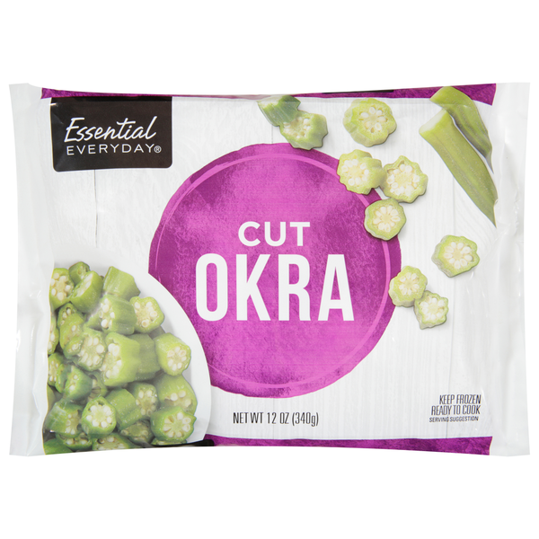 Frozen Meals Essential Everyday Okra, Cut hero