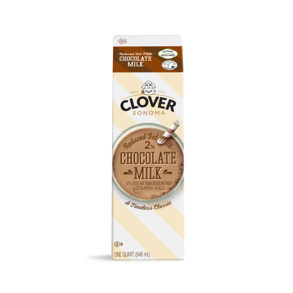 Milk Clover Sonoma Conventional Reduced Fat 2% Chocolate Milk Quart hero