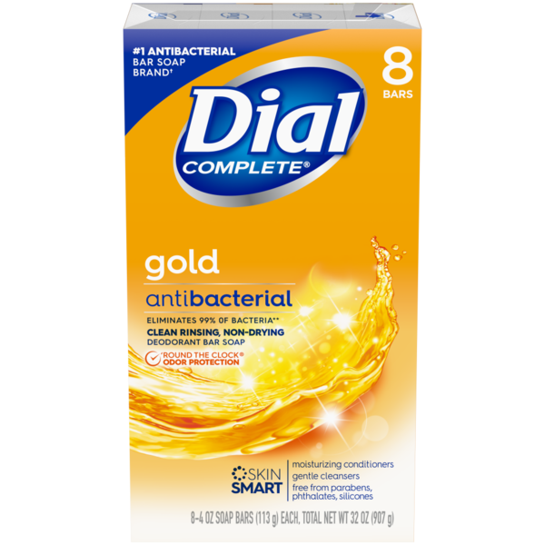 Bath & Body Dial Antibacterial Bar Soap, Gold hero