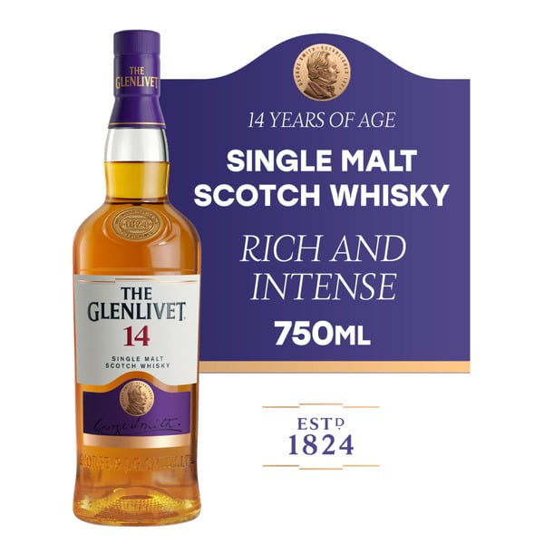 Spirits The Glenlivet 14 Year Old Single Malt Scotch Whisky hero