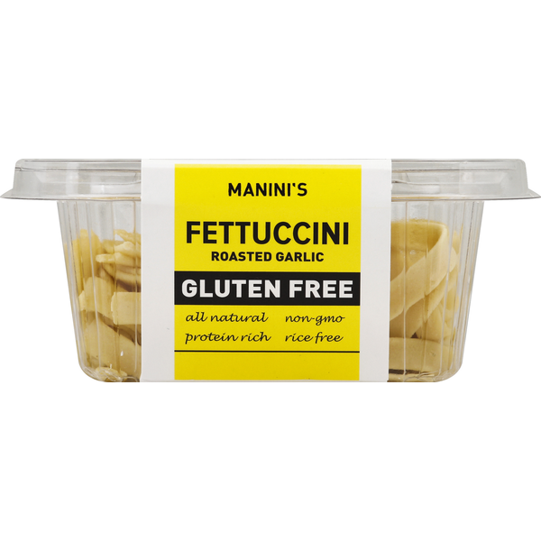 Fresh Pasta Manini’s Fettuccini, Gluten Free, Roasted Garlic hero