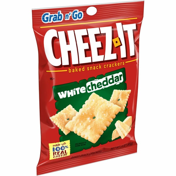 Pantry Cheez-It Baked Snack Cheese Crackers, White Cheddar hero