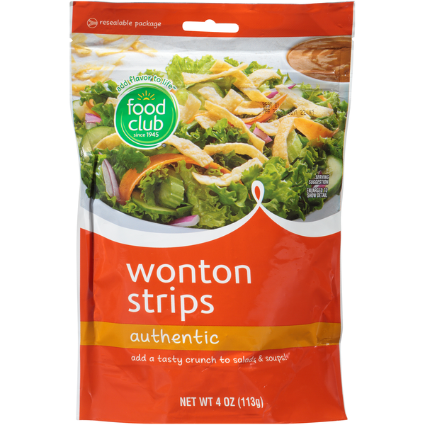 Salad Dressing & Toppings Food Club Authentic Wonton Strips hero