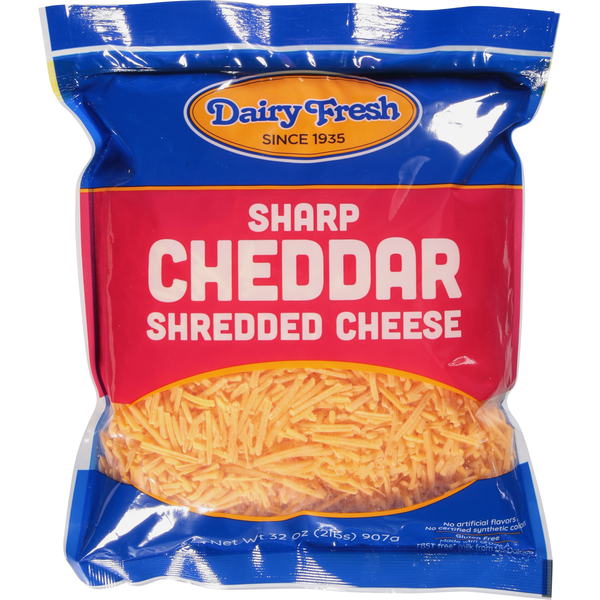 Packaged Cheese Dairy Fresh Shredded Cheese, Sharp Cheddar hero