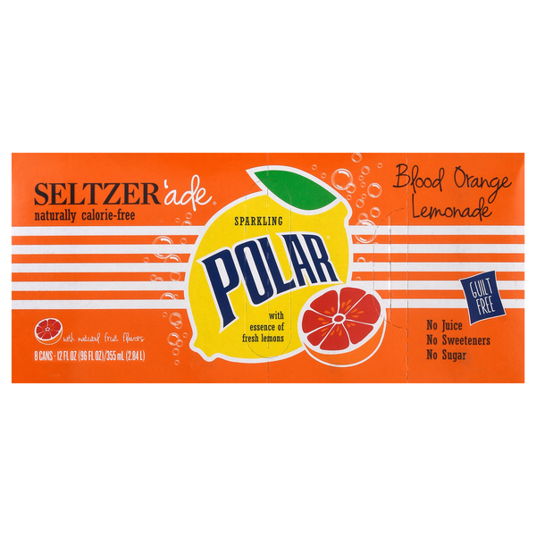 Water, Seltzer & Sparkling Water Polar Seltzer  Blood Orange Lemonade hero