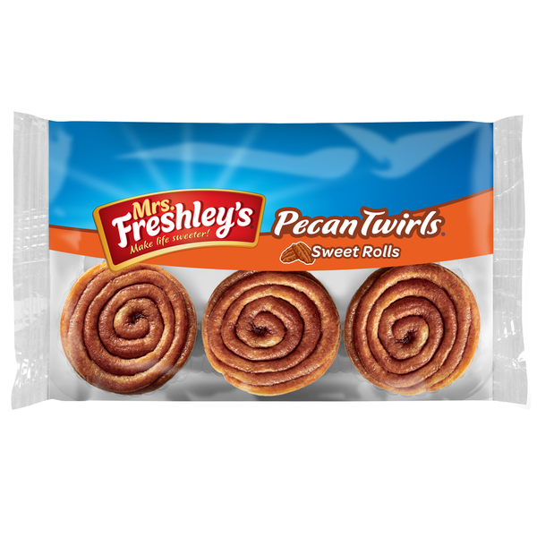 Cookies & Cakes Mrs. Freshley's Twirls Pecan Sweet Rolls hero