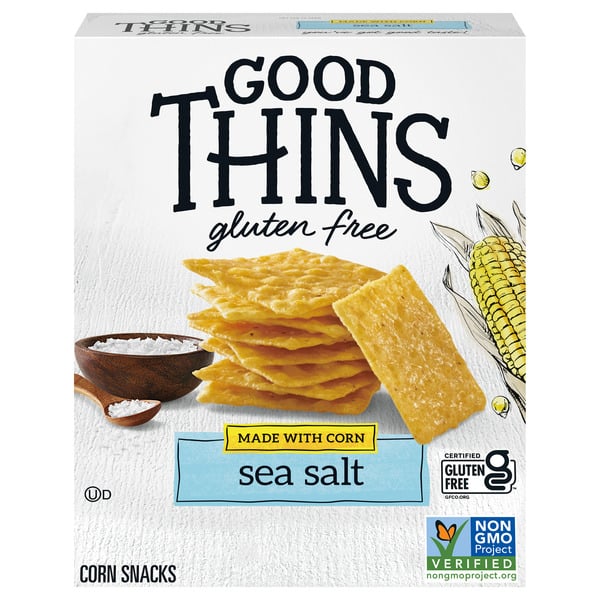 Crackers GOOD THINS Sea Salt Corn Snacks Gluten Free Crackers hero