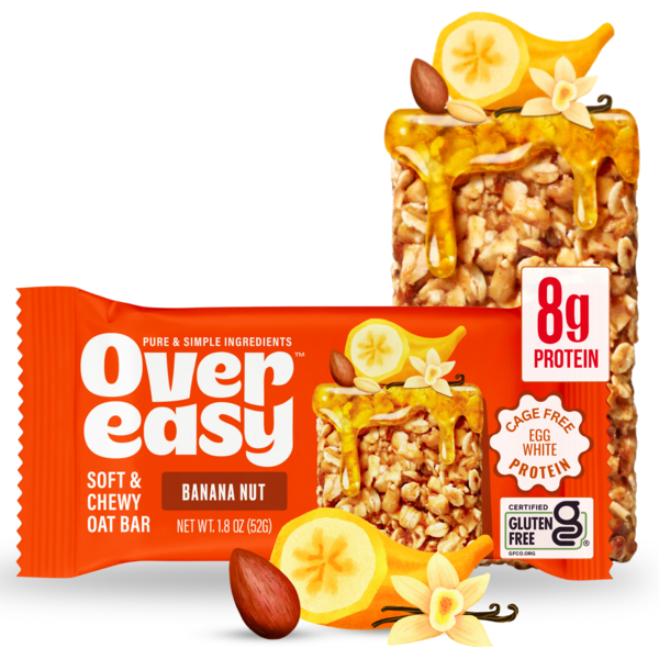 Over Easy Oatmeal Breakfast Bar, Banana Nut hero