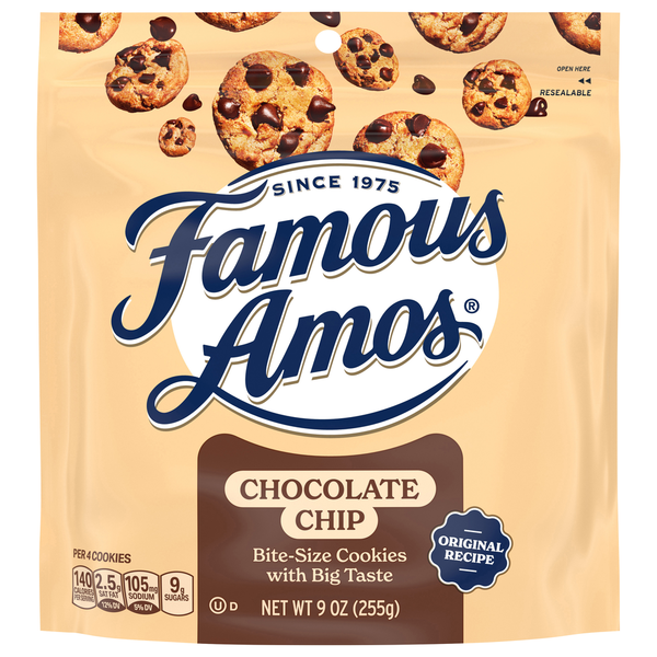 Famous Amos Cookies, Chocolate Chip, Bite Size hero