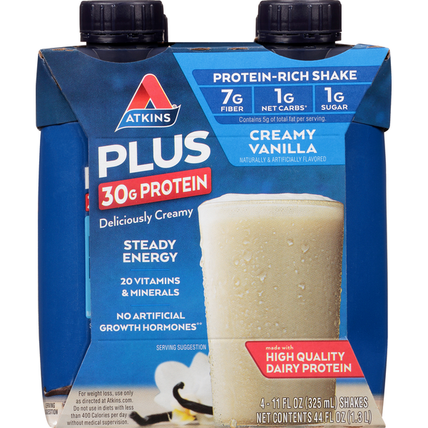 Protein & Meal Replacements Atkins Creamy Vanilla Protein & Fiber Shake hero