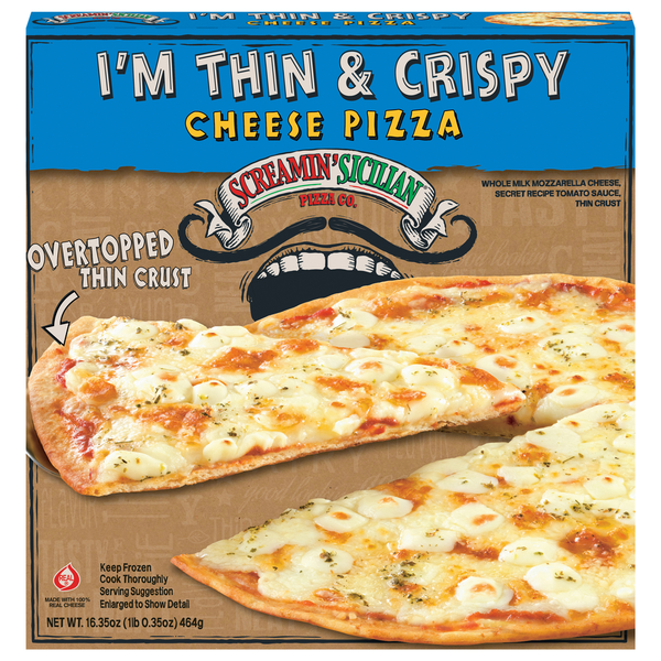 Prepared Meals Screamin' Sicilian Pizza, Cheese, I'm Thin & Crispy hero