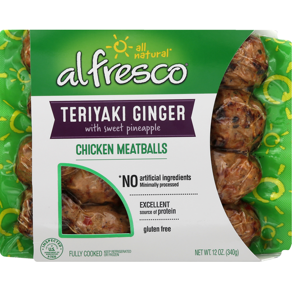 al fresco Teriyaki Ginger Sweet Pineapple Chicken Meatballs hero