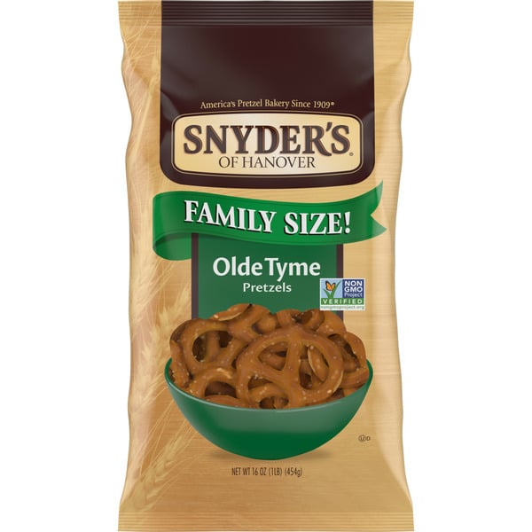 Chips & Pretzels Snyder's of Hanover Olde Tyme Pretzels hero