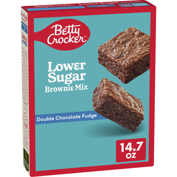 Betty Crocker Lower Sugar Double Chocolate Fudge Brownie Mix hero