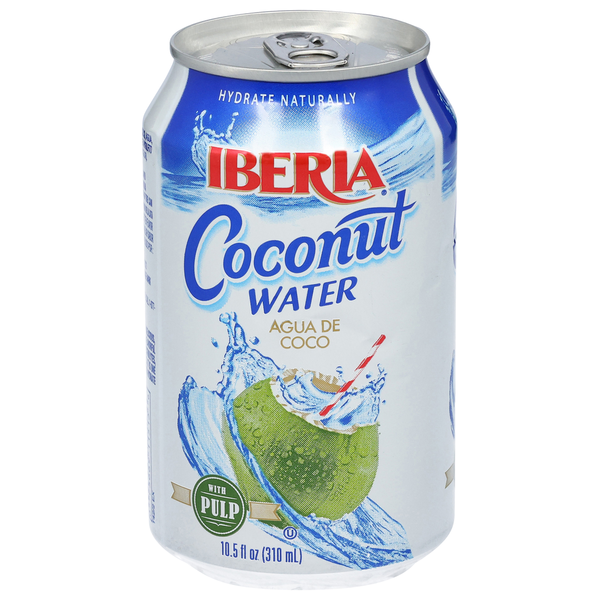 Juice & Nectar (Shelf-Stable) Iberia Coconut Water, with Pulp hero