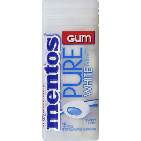 Mint & Gum Mentos Chewing Gum, Sugarfree, Sweet Mint hero