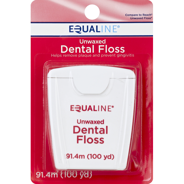 Oral Hygiene Equaline Dental Floss, Unwaxed, 100 Yard hero