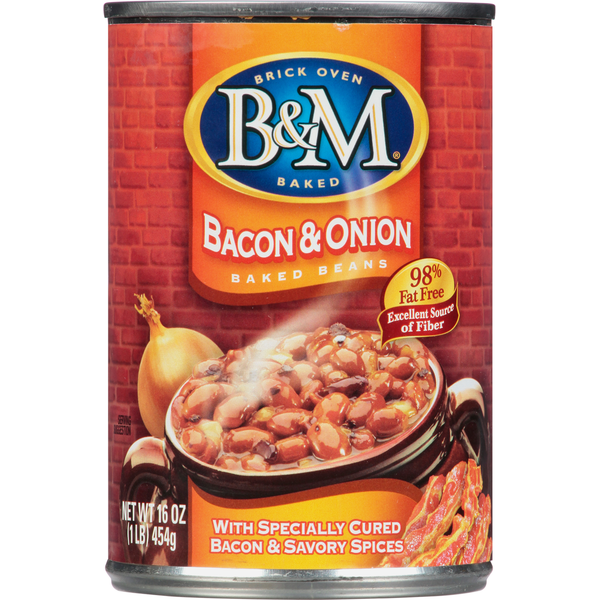 Canned Meals & Beans B&M Baked Beans, Bacon & Onion hero