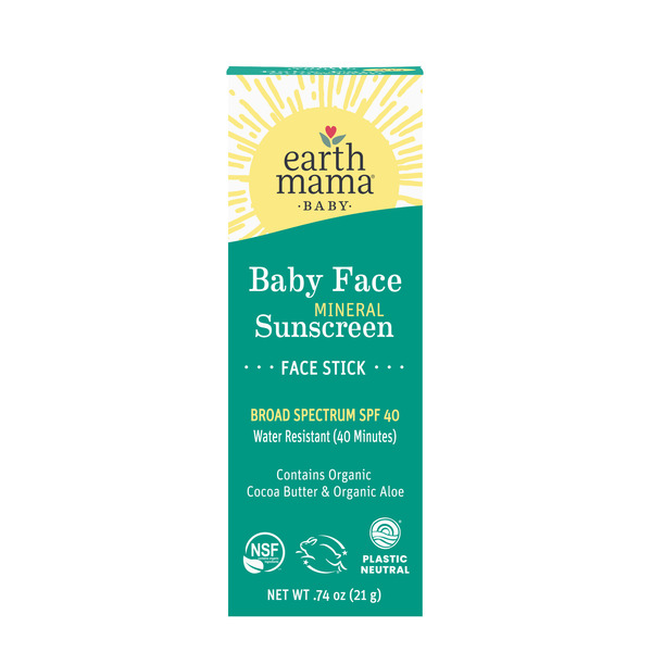 Facial Care Earth Mama Baby Face Mineral Sunscreen Face Stick, SPF 40 hero