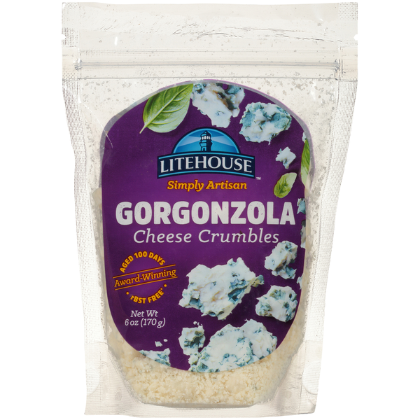 Packaged Cheese Litehouse Simply Artisan Gorgonzola Cheese Crumbles hero