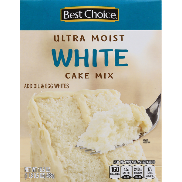 Doughs, Gelatins & Bake Mixes Best Choice Cake Mix, White, Ultra Moist hero