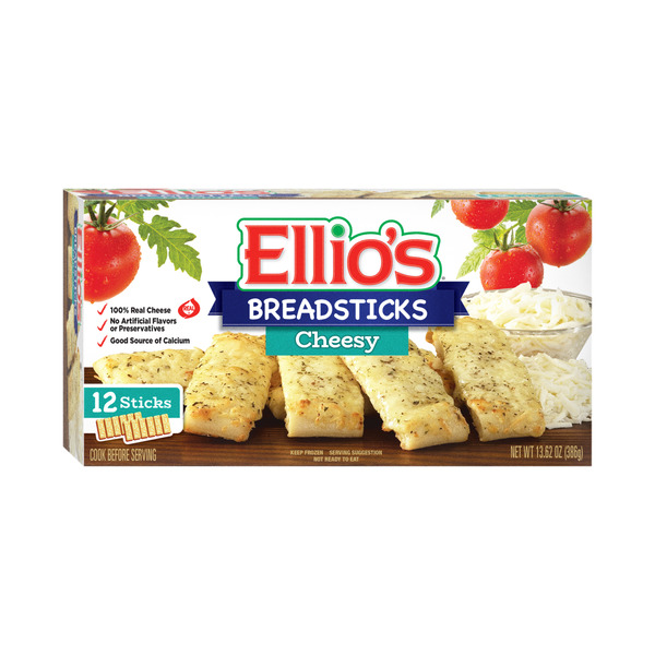 Crackers Ellio's Cheesy Breadsticks, 100% Real Cheese, 12-stick hero