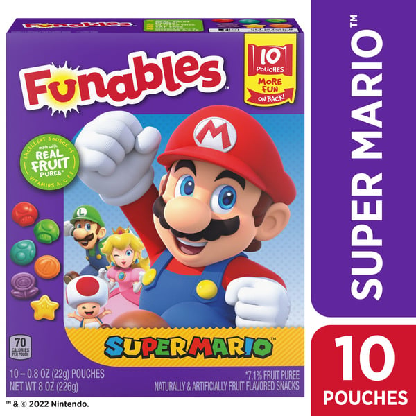 Dried Fruit & Fruit Snacks Funables Fruit Snacks, Super Mario hero