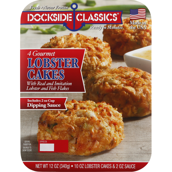 Packaged Seafood Dockside Classics Lobster Cakes - 4 CT hero