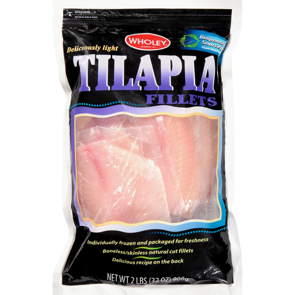 Packaged Seafood Wholey Tilapia, Fillets hero