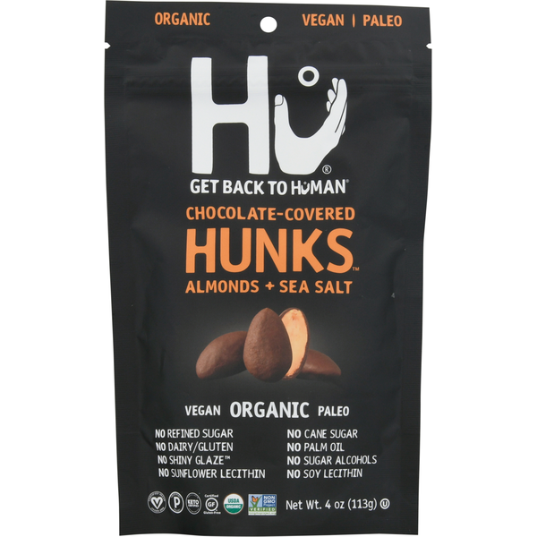 Candy & Chocolate Hu Almond + Sea Salt Cacao Chocolate covered Hunks hero