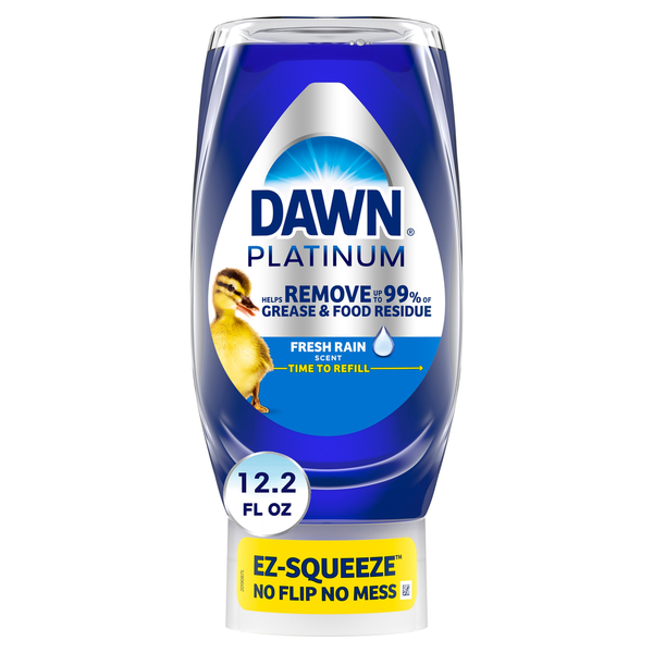 Cleaning Products Dawn EZ-Squeeze Platinum Dishwashing Liquid Dish Soap, Refreshing Rain Scent hero