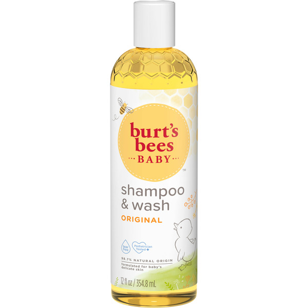 Baby Bath & Body Care Burt's Bees Shampoo and Wash, Original, Tear Free, Pediatrician Tested, 98.7% Natural Origin hero