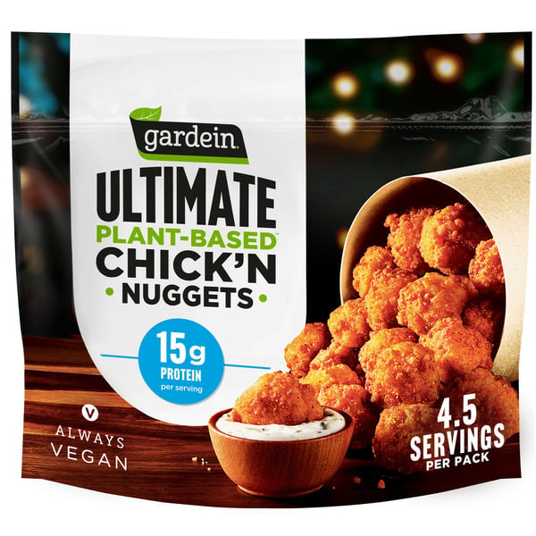 Vegetables, Vegan, & Vegetarian Gardein Ultimate Plant-Based Chick'n Nuggets, Vegan Food, Frozen Food hero