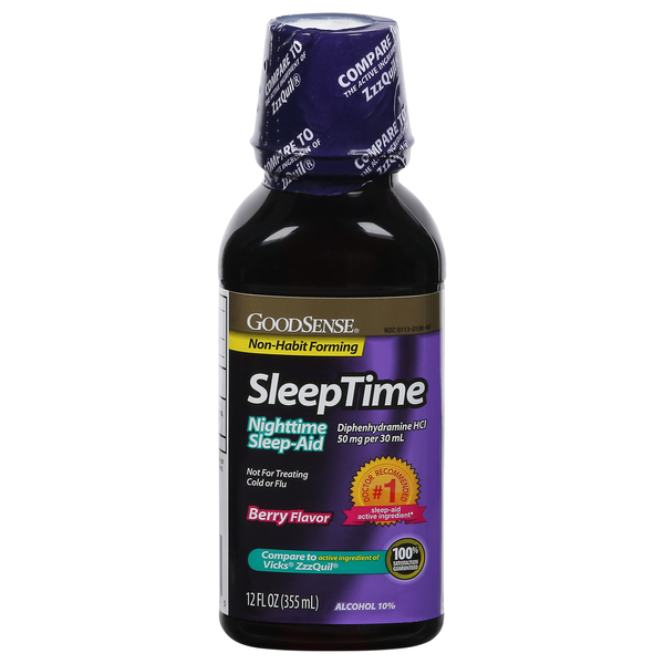 Stress & Sleep Aids Good Sense Nighttime Sleep-Aid, SleepTime, Berry Flavor hero