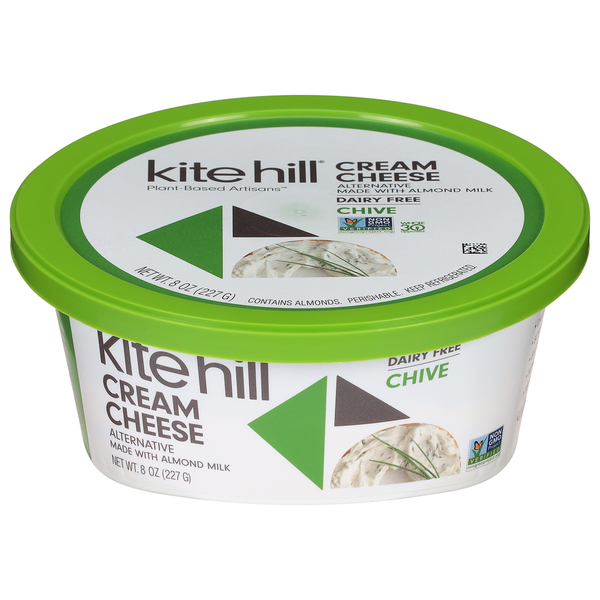 Other Creams & Cheeses Kite Hill Cream Cheese Alternative, Dairy Free, Chive hero