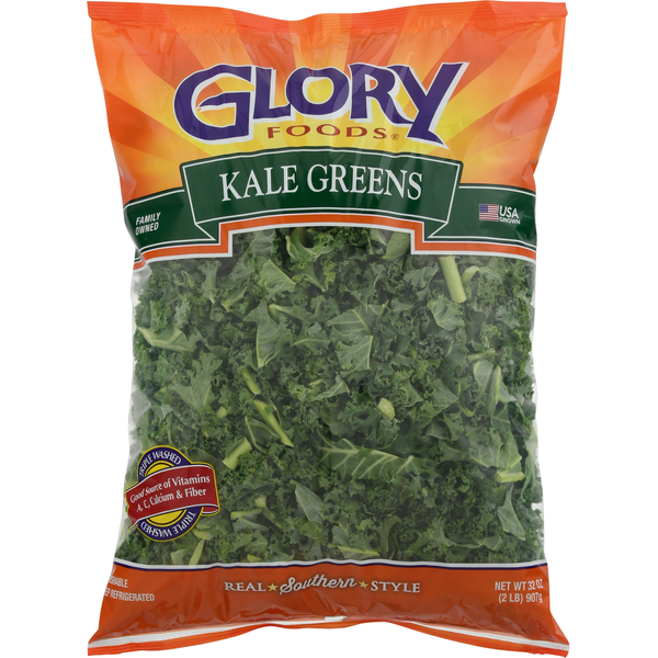 Packaged Vegetables & Fruits Glory Foods Kale Greens hero