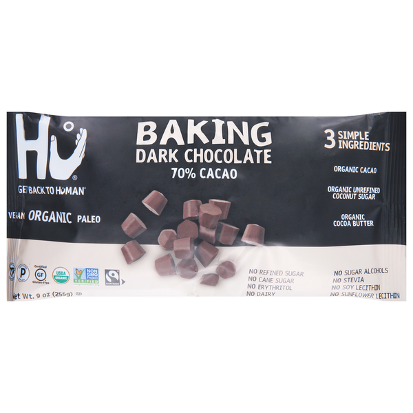 Candy & Chocolate Hu Baking Dark Chocolate, Organic, 70% Cacao hero