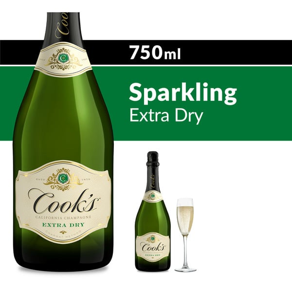 Sparkling Cook's California Champagne Extra Dry White Sparkling Wine Bottle hero