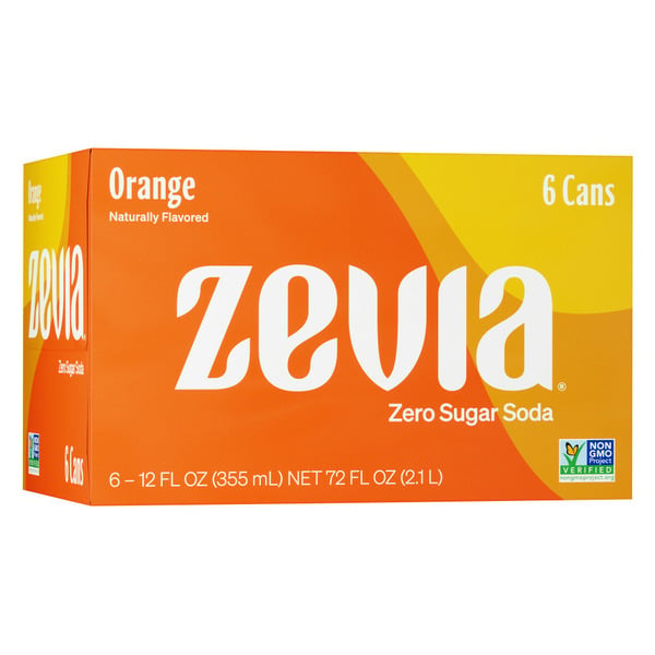 Soft Drinks Zevia Zero Sugar Orange Soda hero