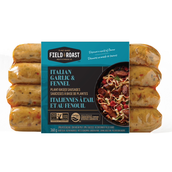 Alternative Meat & Eggs Field Roast Grain Meat Sausages, Vegetarian, Italian hero