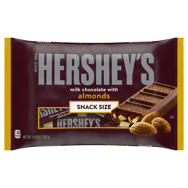 Candy & Chocolate Hershey's Milk Chocolate with Almonds Snack Size Candy hero