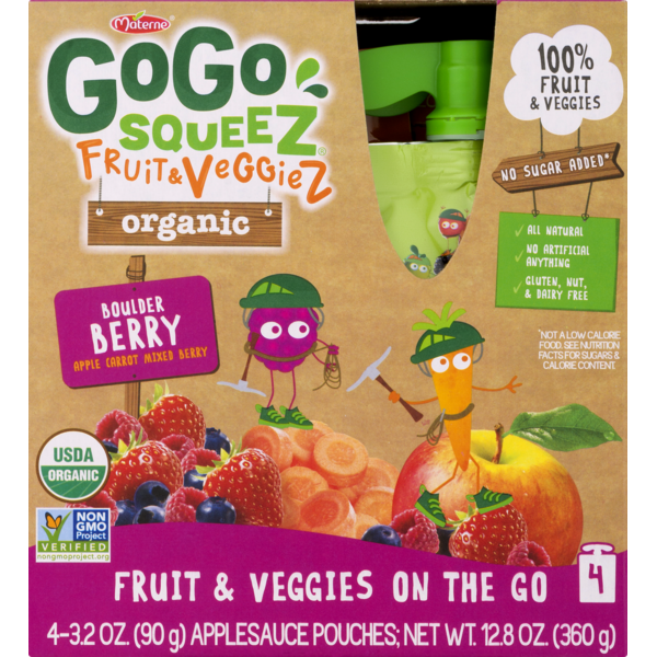 Fruit & Vegetable Snacks GoGo Squeez Boulder Berry hero