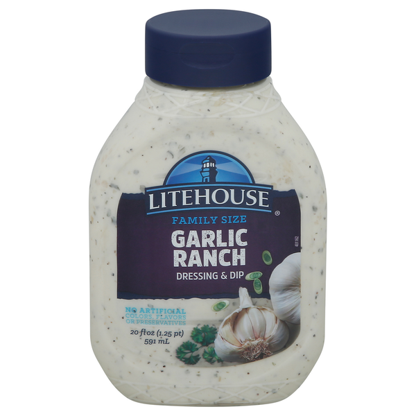 Litehouse Dressing & Dip, Garlic Ranch, Family Size hero