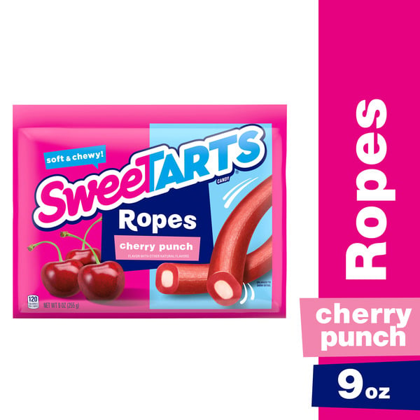 Candy, Chocolate & Gum SweeTARTS Candy, Cherry Punch, Soft & Chewy, Ropes hero