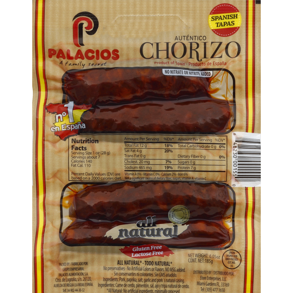 Hot Dogs, Bacon & Cold Sausage Palacios Chorizo, Spanish Tapas hero