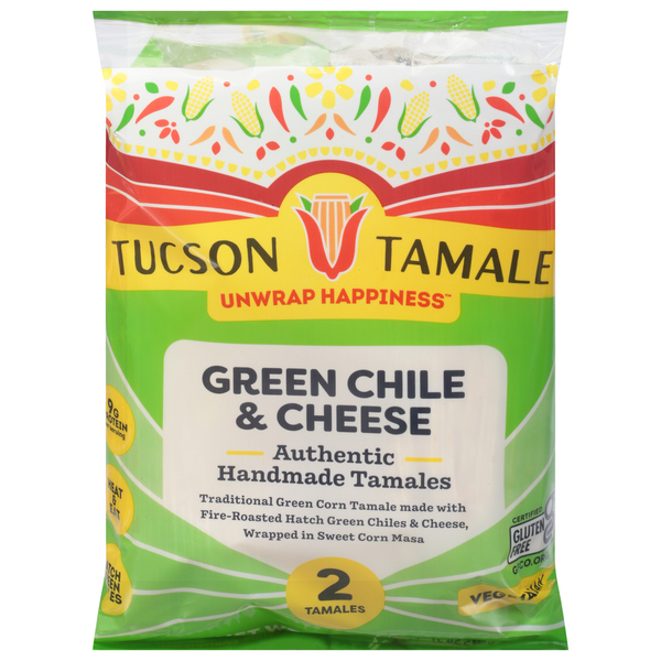 Frozen Meals Tucson Tamale Tamales, Green Chile & Cheese hero