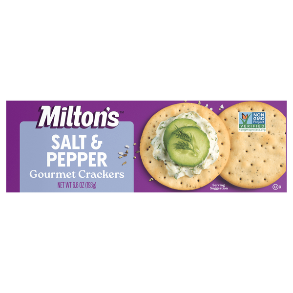 Milton's Gourmet Crackers, Salt & Pepper hero