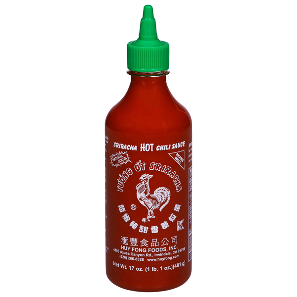 Asian Foods Huy Fong Foods Chili Sauce, Hot, Sriracha hero