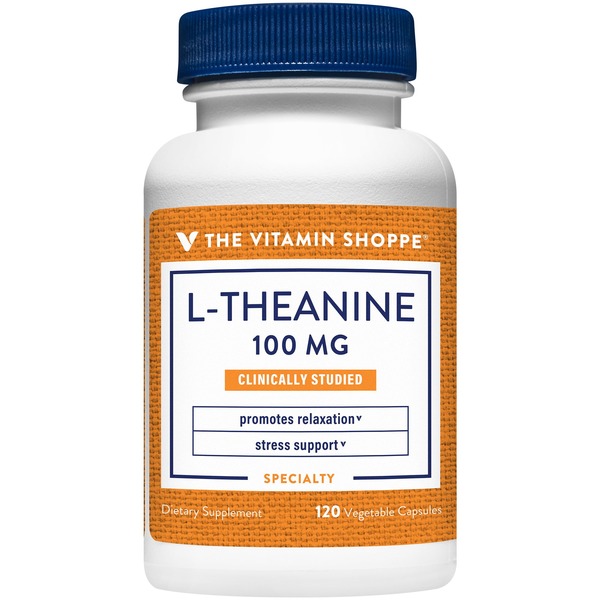 Sleep & Mood Support The Vitamin Shoppe L-Theanine - 100 MG (120 Capsules) hero